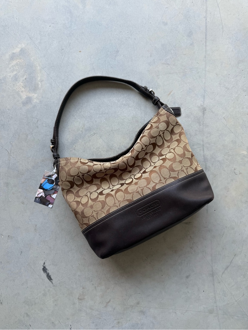 y2k coach monogram shoulder bag